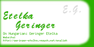 etelka geringer business card